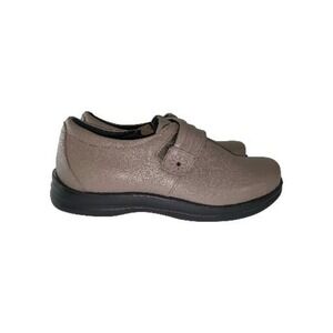 Apex Women's A832W Linda Taupe Leather Classic Monk Strap Shoes 7